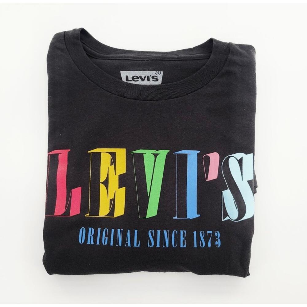 Men's Levi's Strauss & Co rainbow Short Sleeve T-Shirt Size L - Picture 2 of 4